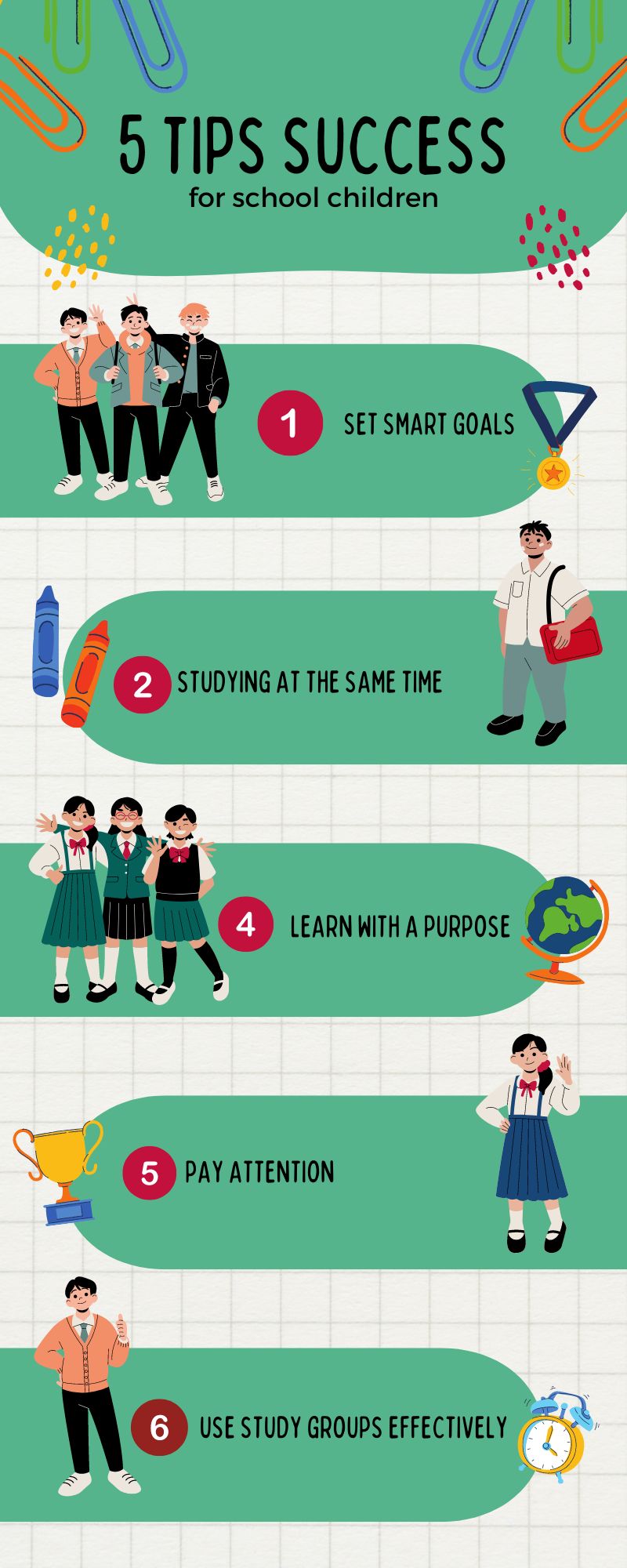 5 tips success for school children